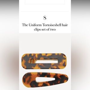 Brand new pair of tortoiseshell hair clips